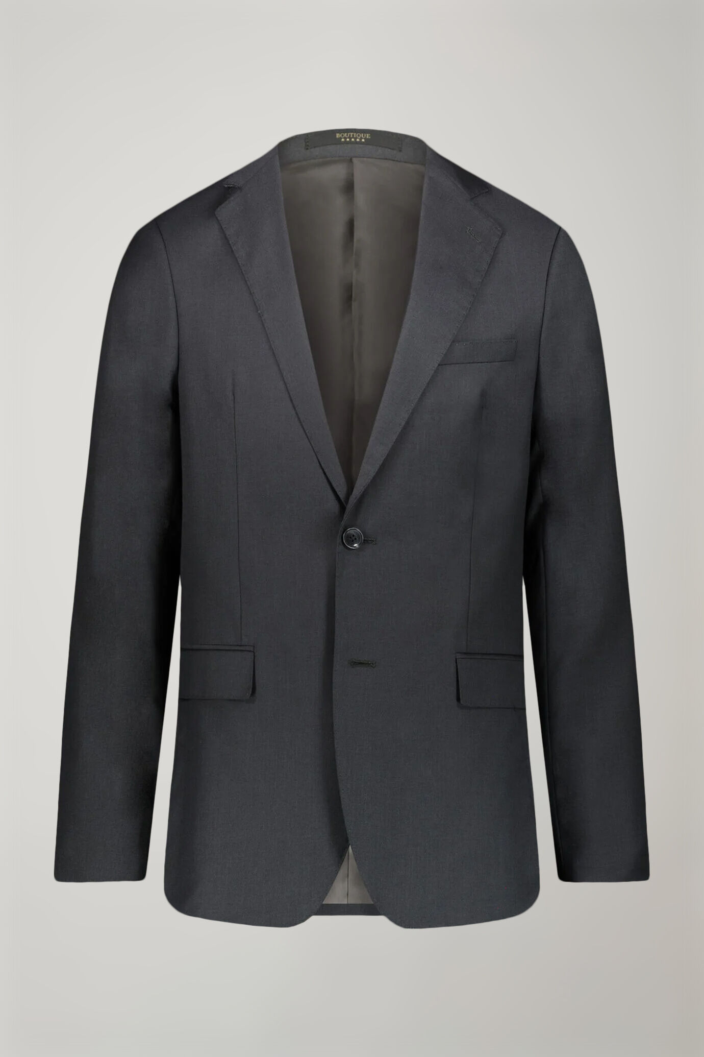 Men's single breasted suit mix size dk grey image number 4